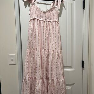 Worth Collective Vivienne Floral Striped Maxi Dress